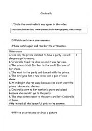 English Worksheet: Cinderella