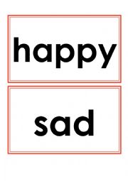English Worksheet: feelings flashcards