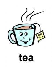 English Worksheet: Teatime flash-cards