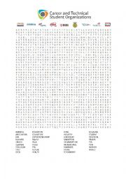 CTSO (Career and Technical Student Organization) Word Search 