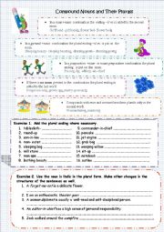 English Worksheet: Compound Nouns and their Plurals