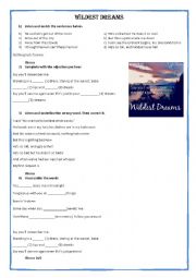 English Worksheet: Wildest Dreams Taylor Swift