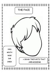 English Worksheet: FACE PARTS