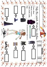 English Worksheet: Witchs wardrobe 2