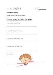 English Worksheet: Learning Body Parts