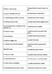English Worksheet: CONDITIONALS -All types