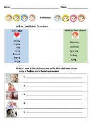 English Worksheet: Emotions and Facial Expressions