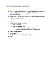 English Worksheet: La Isla Bonita (Madonna) lesson plan