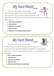 English Worksheet: My Best Friend
