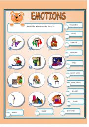 English Worksheet: EMOTIONS 2