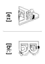 English Worksheet: English alphabet wall cards with pronunciation