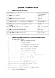 English Worksheet: Question words in Present Simple