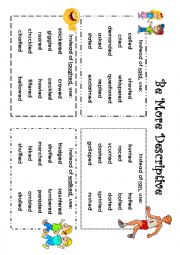 English Worksheet: Synonyms - Adjectives + Verbs (Part 1)