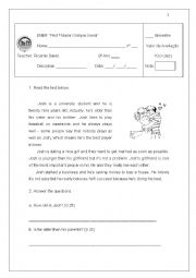 English Worksheet: Simple Past