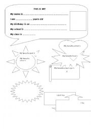 English Worksheet: my introduction