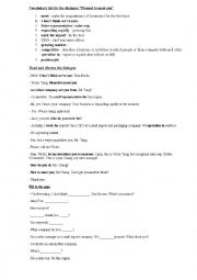 English Worksheet: Pleased to meet you