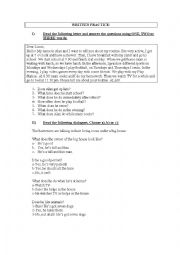 English Worksheet: TETS PRESENT SIMPLE