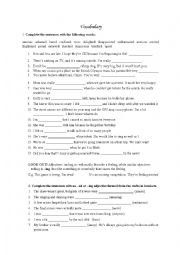 English Worksheet: Vocabulary - adjectives that describe feelings