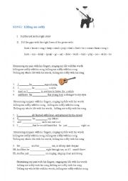 English Worksheet: Past Simple Song KILLING ME SOFTLY