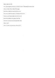 English Worksheet: draw and colour