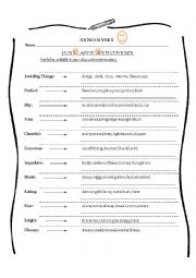 English Worksheet: synonyms