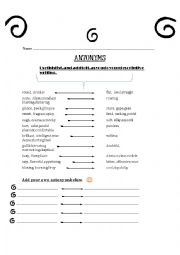 English Worksheet: ANTONYMS