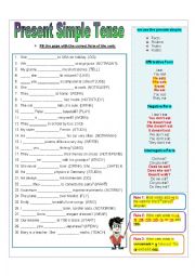 English Worksheet: PRESENT SIMPLE TENSE