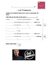 English Worksheet: Lost Frequencies - Are you with me!