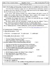 English Worksheet: Teenagers Survey