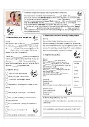 English Worksheet: Simple past song