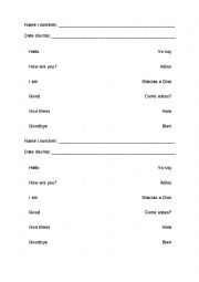 English Worksheet: Greetings Review