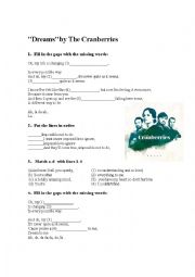English Worksheet: DREAMS BY THE CRANBERRIES