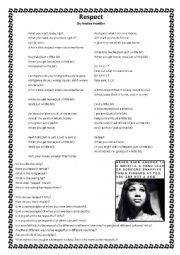 English Worksheet: respect by aretha franklin (song, lyrics and discussion)