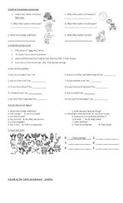 English Worksheet: Present simple verb to be