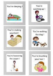 English Worksheet: 18 mime flashcards (activities)  1/2