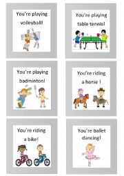 English Worksheet: 18 mime flashcards (sports) 2/2