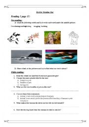 English Worksheet: review session one second form