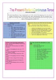 The Present Perfect Continuous Tense