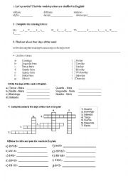 English Worksheet: Actividade