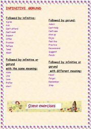 English Worksheet: GERUND OR INFINITIVE