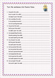 English Worksheet: Passive Voice 