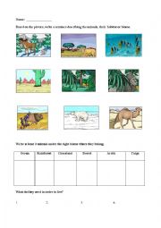 English Worksheet: Biomes