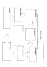 English Worksheet: My Schedule