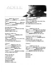 English Worksheet: SET FIRE TO THE RAIN (Song for teaching Simple Past)