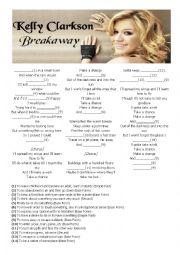 English Worksheet: SONG ACTIVITY - Breakaway (By Kelly Clarkson) - PHRASAL VERBS