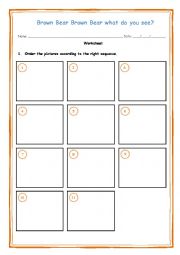 English Worksheet: Brown Bear Brown Bear what do you see?