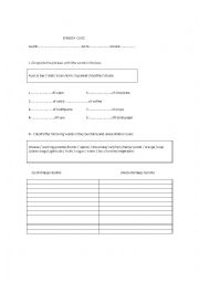 English Worksheet: Quiz of countable and uncountable nouns