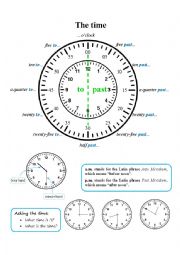 English Worksheet: Telling the time