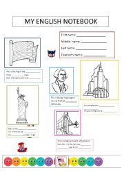 English Worksheet: notebook cover AE