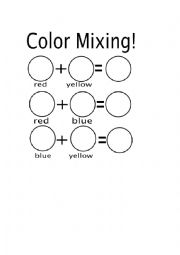 English Worksheet: color